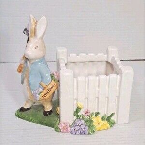 2001 Beatrix Potter Peter Rabbit Mr. McGregor’s Garden Planter Teleflora Spring